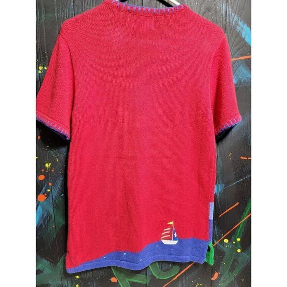 Vintage The Quacker Factory Lighthouse Ramie Sweater #019 - Picture 3 of 3